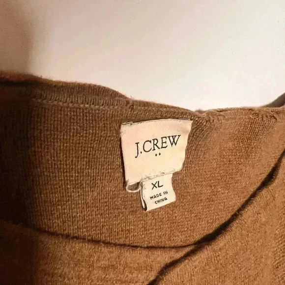JCrew Factory Collarless sweater-blazer- Size XL Camel Brown - Picture 6 of 9